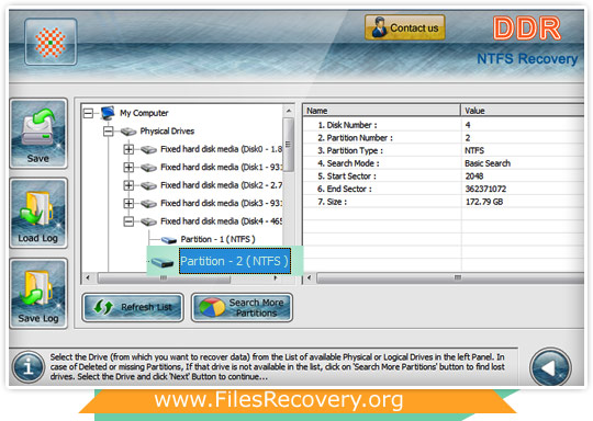 NTFS Partition File Recovery