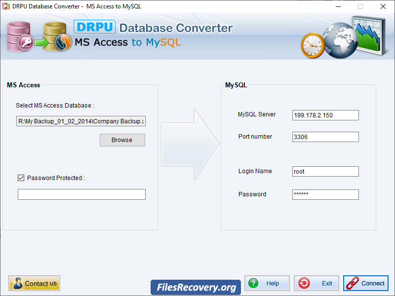 Screenshot of Convert MDB Files to Mysql 2.0.1.5