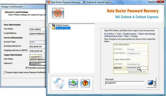 Screenshot of Retrieve Outlook Express Password