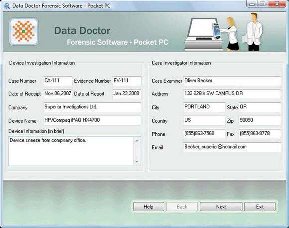 PDA Surveillance Software screen shot