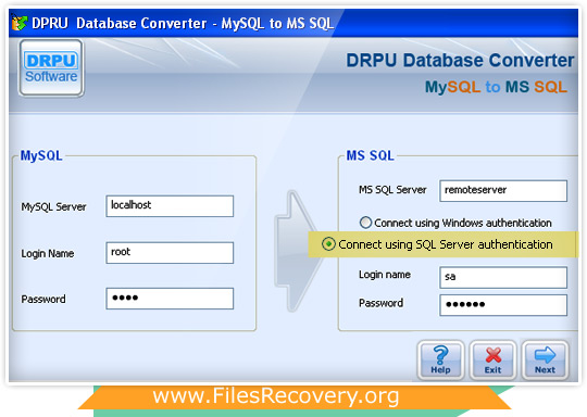 MySQL to MSSQL Database Converter