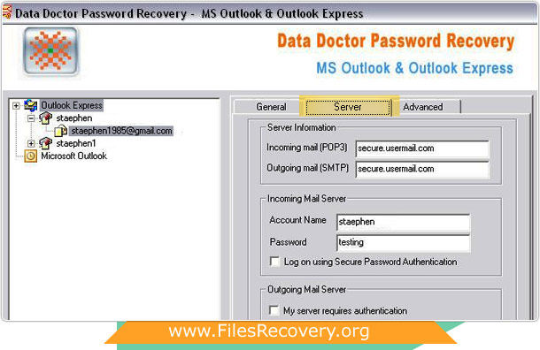 Outlook Express Password Recovery