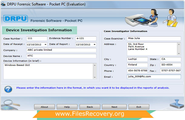 Pocket PC Forensic Software